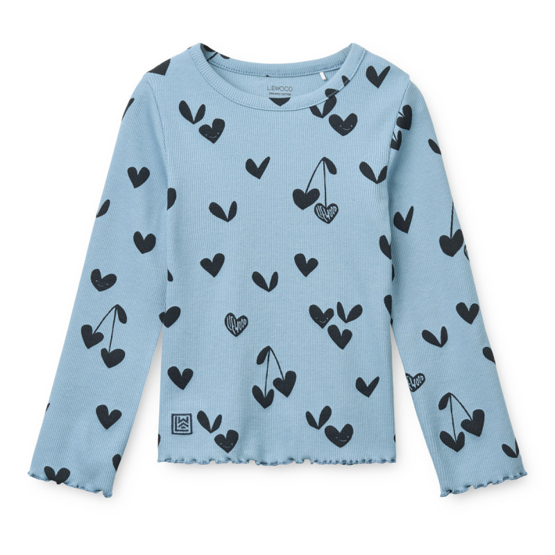 LIEWOOD NIEVE bluză reiată cu mânecă lungă Sweethearts / Beach blue