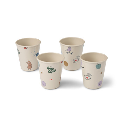 LIEWOOD LANA pahare pentru copii set 4 buc. Tamtam / Sandy