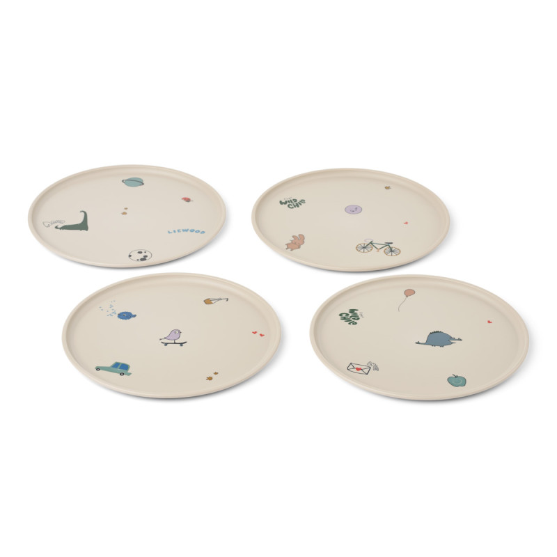 LIEWOOD REMCO farfurii pentru copii set 4 buc. Tamtam / Sandy