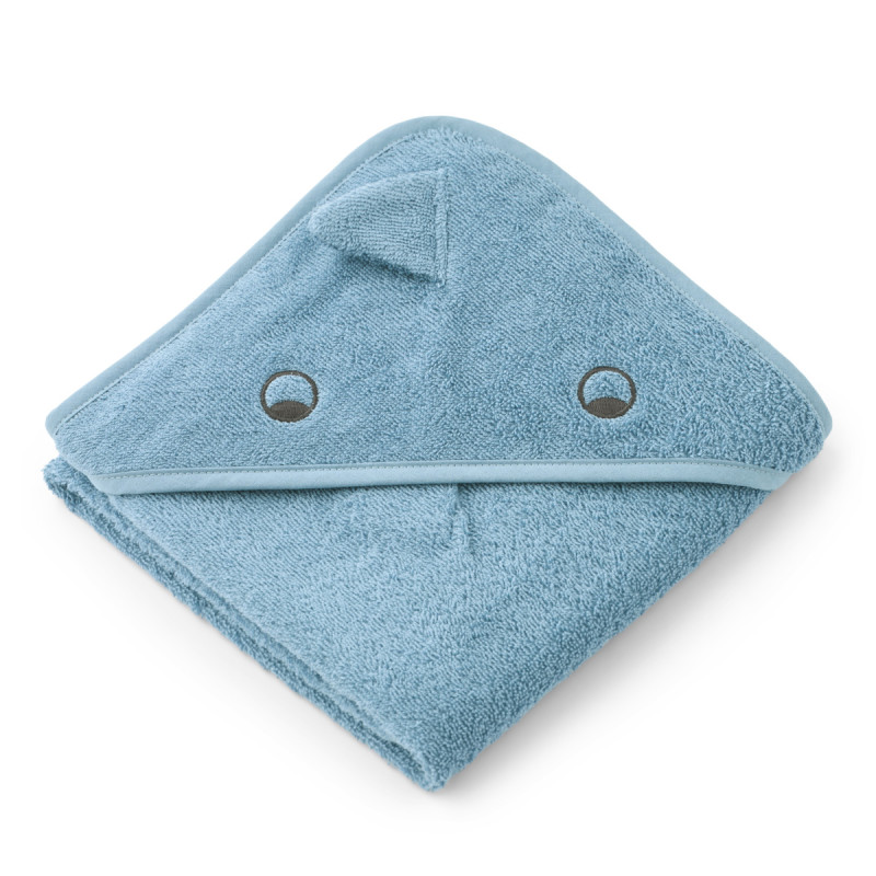 LIEWOOD ALBERT prosop bebe cu glugă Beach blue