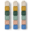 LIEWOOD VEDA Cuburi de construcție din silicon 18 piese Beach Blue Multi mix