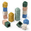 LIEWOOD VEDA Cuburi de construcție din silicon 18 piese Beach Blue Multi mix