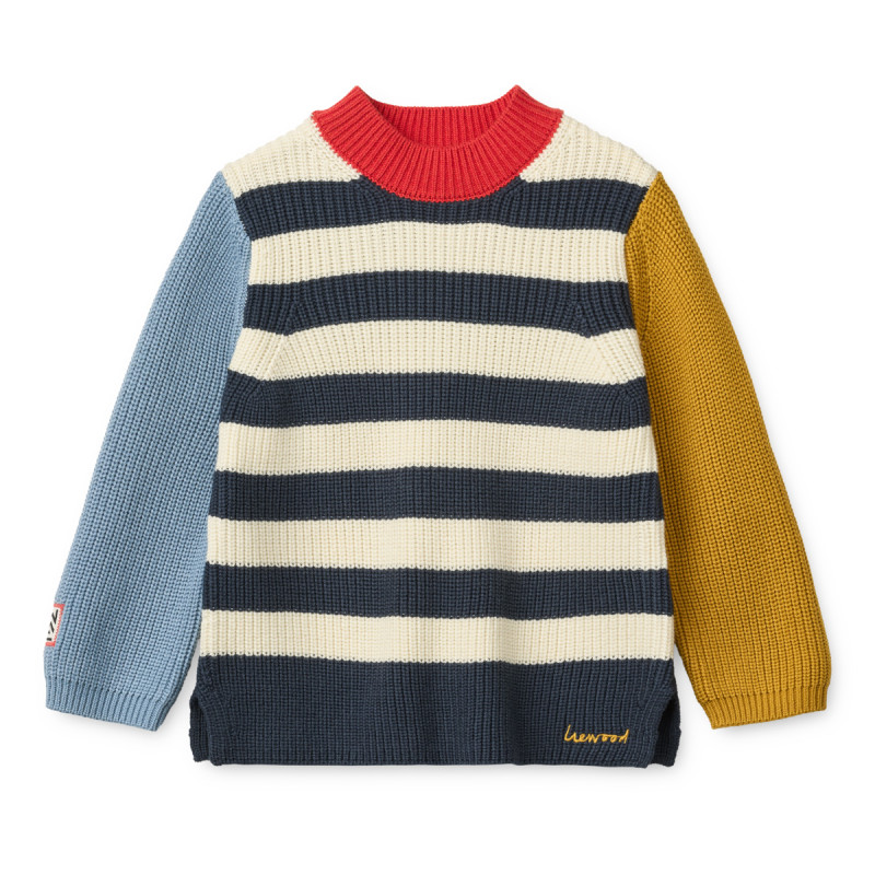 LIEWOOD LEVI pulover tricotat din bumbac pentru copii Yuzy multi mix