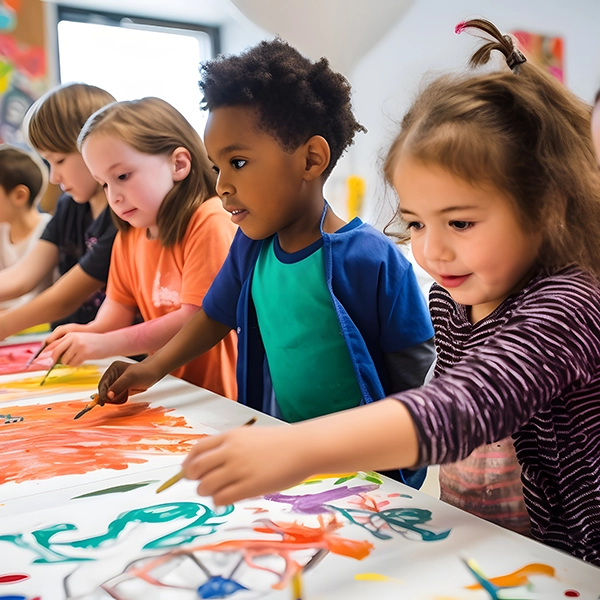 Cum să alegi activitatea potrivită pentru copilul de vârstă preșcolară Copii care pictează la grădiniță