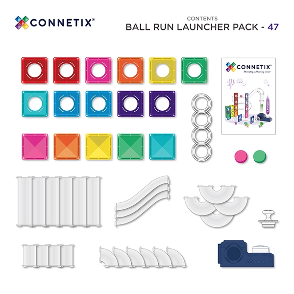 Set de construcție magnetică CONNETIX® Ball Run Launcher Pack 47 piese Set de construcție magnetică CONNETIX® Ball Run Launcher Pack 47 piese
