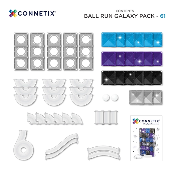 Set de construcție magnetică CONNETIX® Ball Run Galaxy Pack 61 piese Set de construcție magnetică CONNETIX® Ball Run Galaxy Pack 61 piese