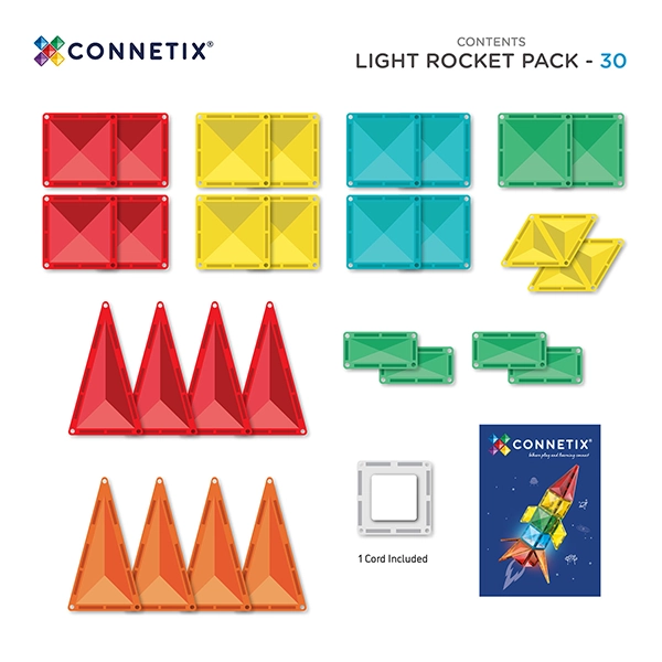 Set de construcție magnetică CONNETIX® Light Rocket Pack 30 piese Set de construcție magnetică CONNETIX® Light Rocket Pack 30 piese