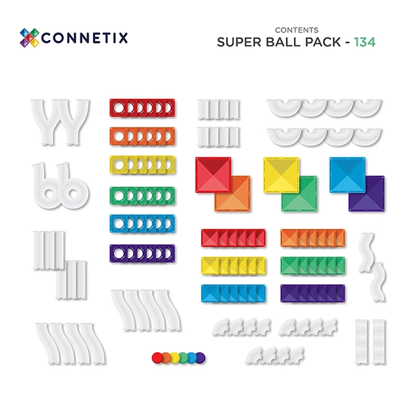Set de construcție magnetică CONNETIX® Super Ball Run Pack 134 piese Set de construcție magnetică CONNETIX® Super Ball Run Pack 134 piese