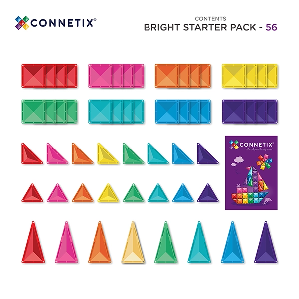 Set de construcție magnetică CONNETIX® Pastel Starter Pack 56 piese Set de construcție magnetică CONNETIX® Pastel Starter Pack 56 piese