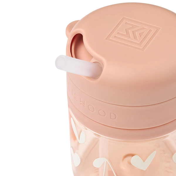 LIEWOOD Pavia cană din tritan cu pai 280 ml Sweethearts / Pale tuscany