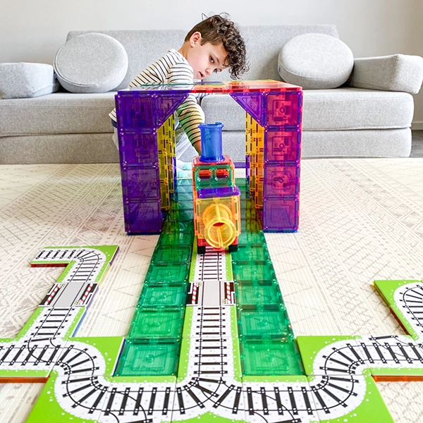 Cărți magnetice șine tren 36 buc