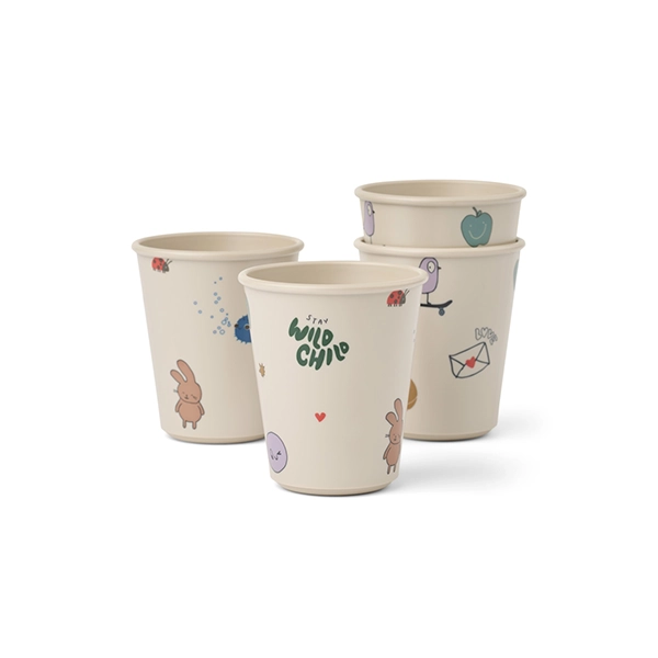 LIEWOOD LANA pahare pentru copii set 4 buc. Tamtam / Sandy