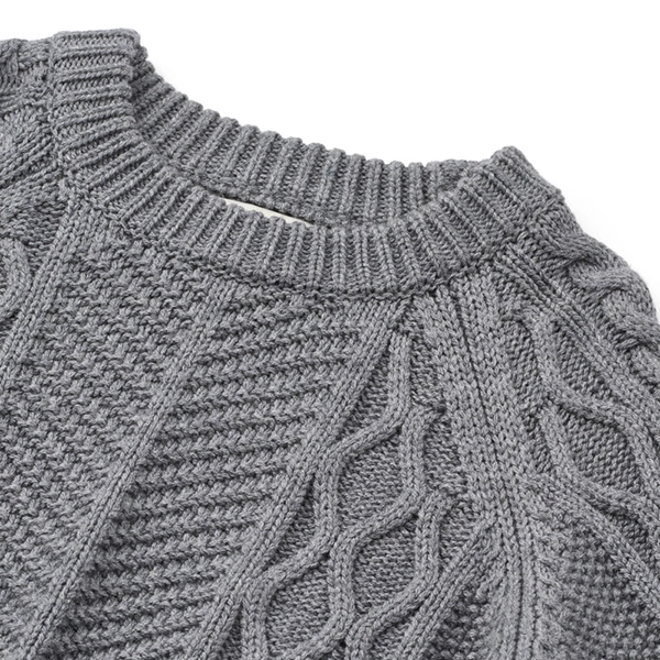 LIEWOOD ARI Pulover tricotat din bumbac pentru copii Grey melange